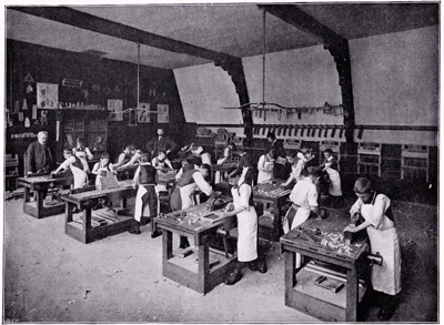 A Board School Carpentry Class